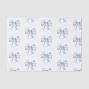 Toile de Jouy Blue Elegant Bow Tissuepapier