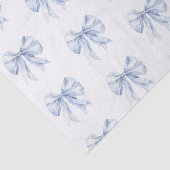 Toile de Jouy Blue Elegant Bow Tissuepapier (Detail)