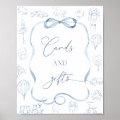 Toile de Jouy Blue Nursery Kaarten en geschenken Poster (Voorkant)