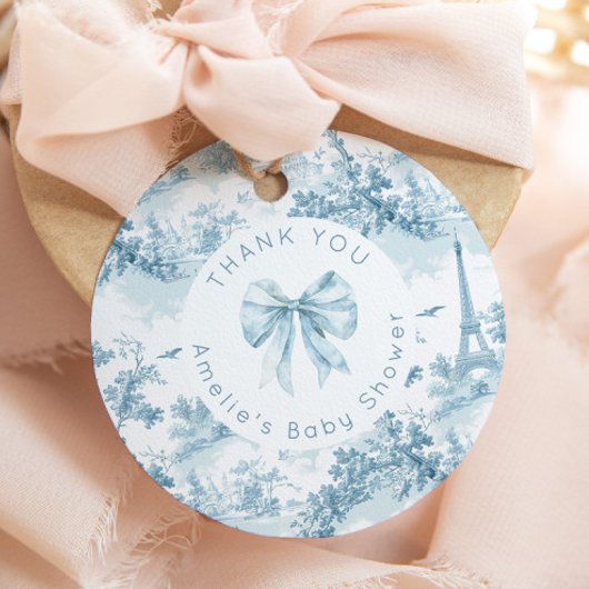 Toile de Jouy Bonjour Bebe Bedankt Bedankjes Labels