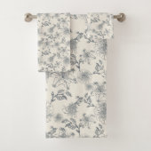 Toile de Jouy botanique oiseaux campagne rustique (En situation)