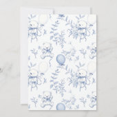 Toile De Jouy Bow Beer Baby shower Kaart (Achterkant)