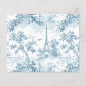 Toile de Jouy Bow conseils et voeux carte de naiss (Dos)