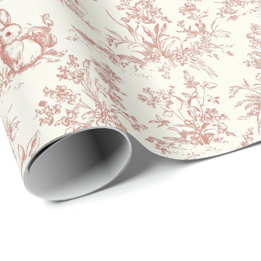 Toile de Jouy Bunny & Carrot Delight | Cadeaupapier (Rol Hoek)