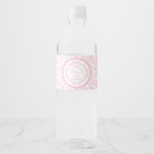 Toile de Jouy Chinoiserie Vlinders Baby Shower Waterfles Etiket