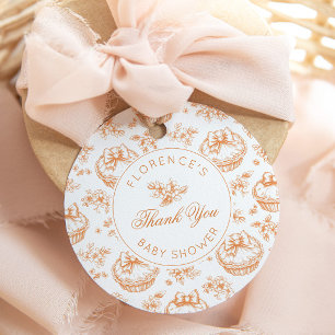Toile de Jouy Cutie Pie geslacht neutraal bedankt Bedankjes Labels