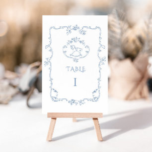 Toile de Jouy elegant  lijst baby shower Kaart