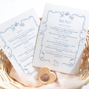 Toile de Jouy elegant  lijst elegant Menu