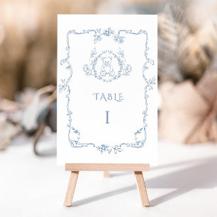 Toile de Jouy elegante vintage frame teddybeer Kaart