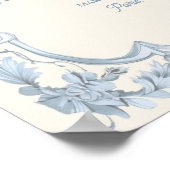 Toile de jouy Frans Bruiloft Welkomstbord Poster (Hoek)