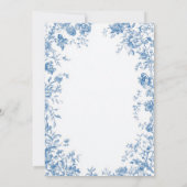 Toile de Jouy Franse Bloemen Bruid Kaart (Achterkant)