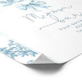 Toile de Jouy French Bow Mimosa bar Poster (Hoek)