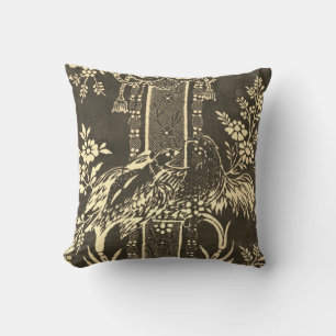 Toile de jouy Illustration Black White Kussen