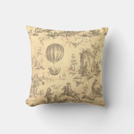 Toile de jouy Illustration Cushion Kussen (Voorkant)