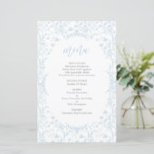 Toile de Jouy Menu Kaart (Staand voorkant)