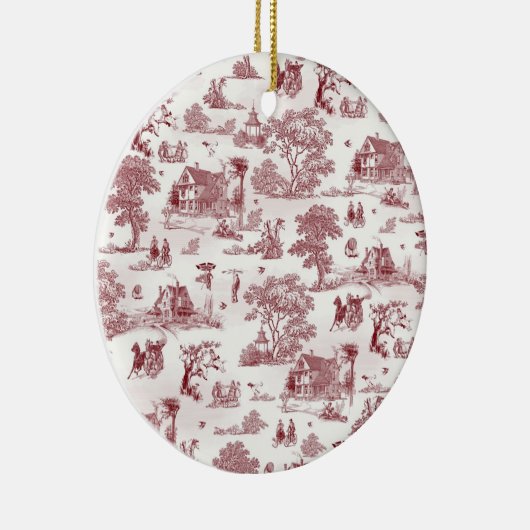 Toile De Jouy -  middag Keramisch Ornament (Rechts)