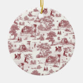 Toile De Jouy -  middag Keramisch Ornament (Voorkant)