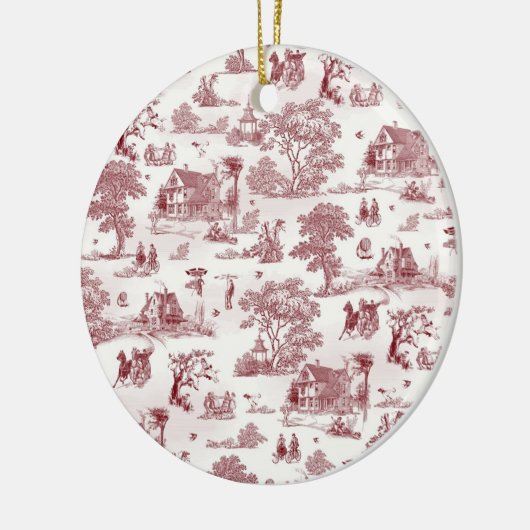 Toile De Jouy -  middag Keramisch Ornament (Links)