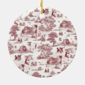 Toile De Jouy -  middag Keramisch Ornament (Achterkant)