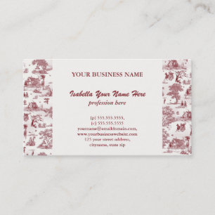 Toile De Jouy - middag Visitekaartje