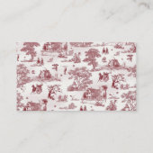 Toile De Jouy -  middag Visitekaartje (Achterkant)