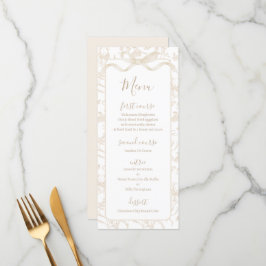 Toile de jouy Neutraal Baby shower Menu Kaart