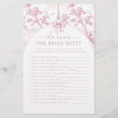 Toile de Jouy Paris Who knows the bride best game (Voorkant)