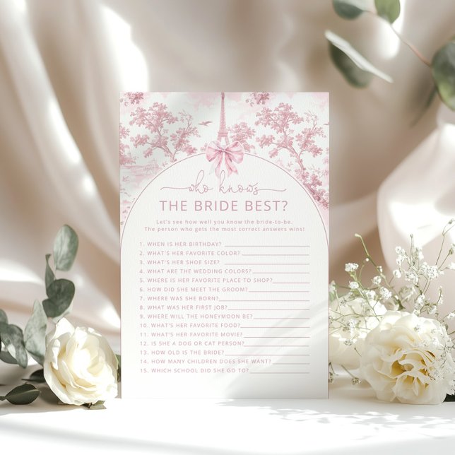 Toile de Jouy Paris Who knows the bride best game (Creator heeft geüpload)