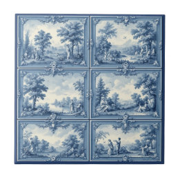 Toile De Jouy Pastoral Countryside Scenery Vintage Tegeltje