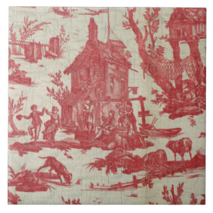  toile de Jouy Picturesque Scene Tegeltje