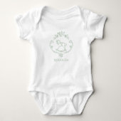Toile de Jouy  Rocking Horse Sage Green Romper (Voorkant)