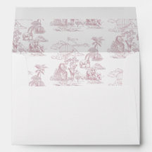 Toile de Jouy Safari Animaux Baby Shower