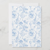 Toile de Jouy Safari Baby shower doux Invitation (Dos)