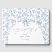 Toile de Jouy Safari Baby shower Gastenboek (Voorkant)