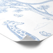 Toile De Jouy Safari Baby Shower Welcome Poster (Coin)