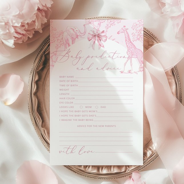 Toile de Jouy Safari Prédictions et carte de conse (Créateur téléchargé)