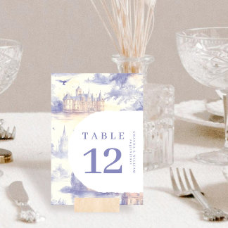 Toile de jouy Tafelnummerkaart Kaart