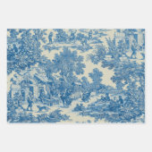 Toile de Jouy Tissu Enveloppement Feuilles de papi (Devant 2)