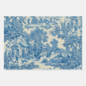 Toile de Jouy Tissu Enveloppement Feuilles de papi (Devant)