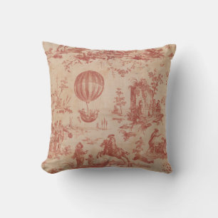 Toile de jouy Vintage Illustration Coussin