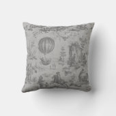 Toile de jouy Vintage Illustration Coussin (Verso)
