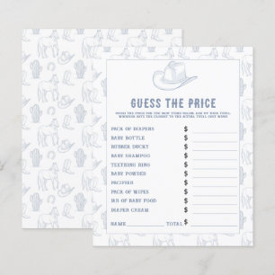 Toile De Jouy Western Baby shower Prijs Guess Game