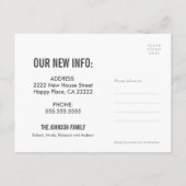 Toile de jute élégante Nous avons déménagé Cartes  (Dos)