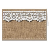 Toile de jute et dentelle rustiques (Devant horizontal)