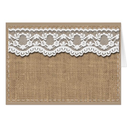 Toile de jute et dentelle rustiques (Devant horizontal)