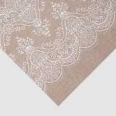 Toile de jute et papier de soie de soie chics (Détail)