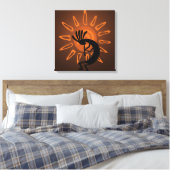 Toile de Kokopelli Sun de Sud-Ouest Emballée Rusti (Insitu(Chambre))