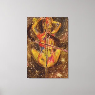 Toile de la Dame au Violoncelle Impression dans l'