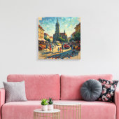 Toile de la Place du Marché de Cluj-Napoca (Insitu(Salon))