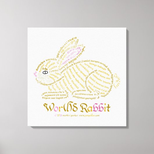 Toile de lapin Wor(l)d Imprimer (Recto)